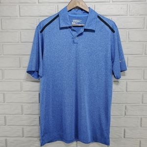 Nike golf tour performance men's medium blue shoulder stripe dri-fit
